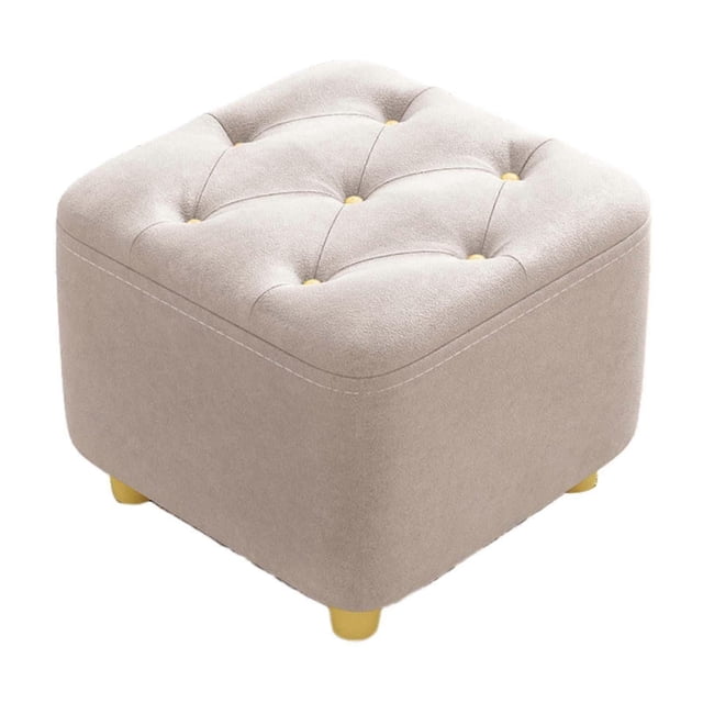Small Footstool Foot Stool Stable Padded Seat Silent Bottom Pads Ottoman Stool Foot Rest for Apartment Home Couch Living Room