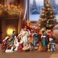 thumbnail image 2 of KUETH Nativity Sets for Christmas Indoor Nativity Scene Set Resin Figurine Christmas Ornament Religious Table Holidays Decor Gifts 13 Pieces 7.9 Inch, 2 of 6