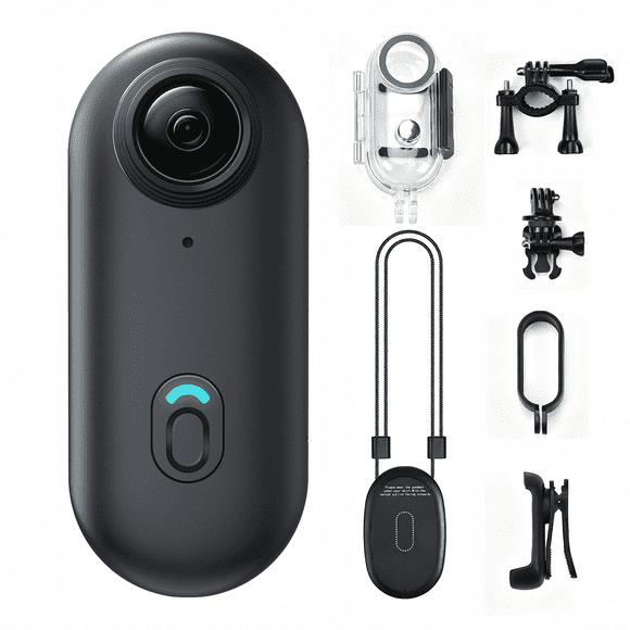 JETO Cámara Corporal Mini 4K 64GB con App WiFi, Gran Angular de 150°, Estuche Impermeable y Soportes para Viaje Ciclismo Motocicleta Vlog