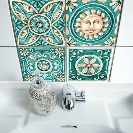 Cheers 10pcs Italian Style Waterproof Tile Stickers Kitchen Bathroom Floor Wall Decor Walmart Canada