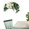 thumbnail image 3 of Corona de flores artificiales con arco para bodas, corona floral verde y rosa Blanco, 3 of 9