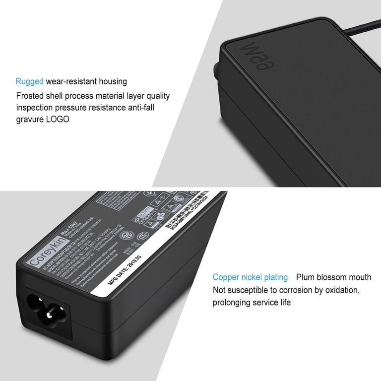 ANTWELON 65W 45W USB C Alimentatore Tipo C Caricatore Portatile per Lenovo Thinkpad Yoga Chromebook HP Acer Asus Samsung MacBook pro Dell Latitude xps 13 Series 20V 3,25A PC Charger Adattatore
