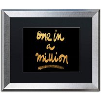 Trademark Fine Art "Million On Black" Canvas Art by Lisa Powell Braun, Black Matte, Silver Frame