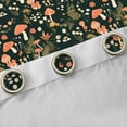 thumbnail image 4 of Manfei Cute Mushroom Curtains Pack of 2 (42x84 Each) for Kids Girls, Green Leaves Curtains Blackout, Botanical Plant Theme Bedroom Curtains, Black Pink Green Room Decor, 4 of 6