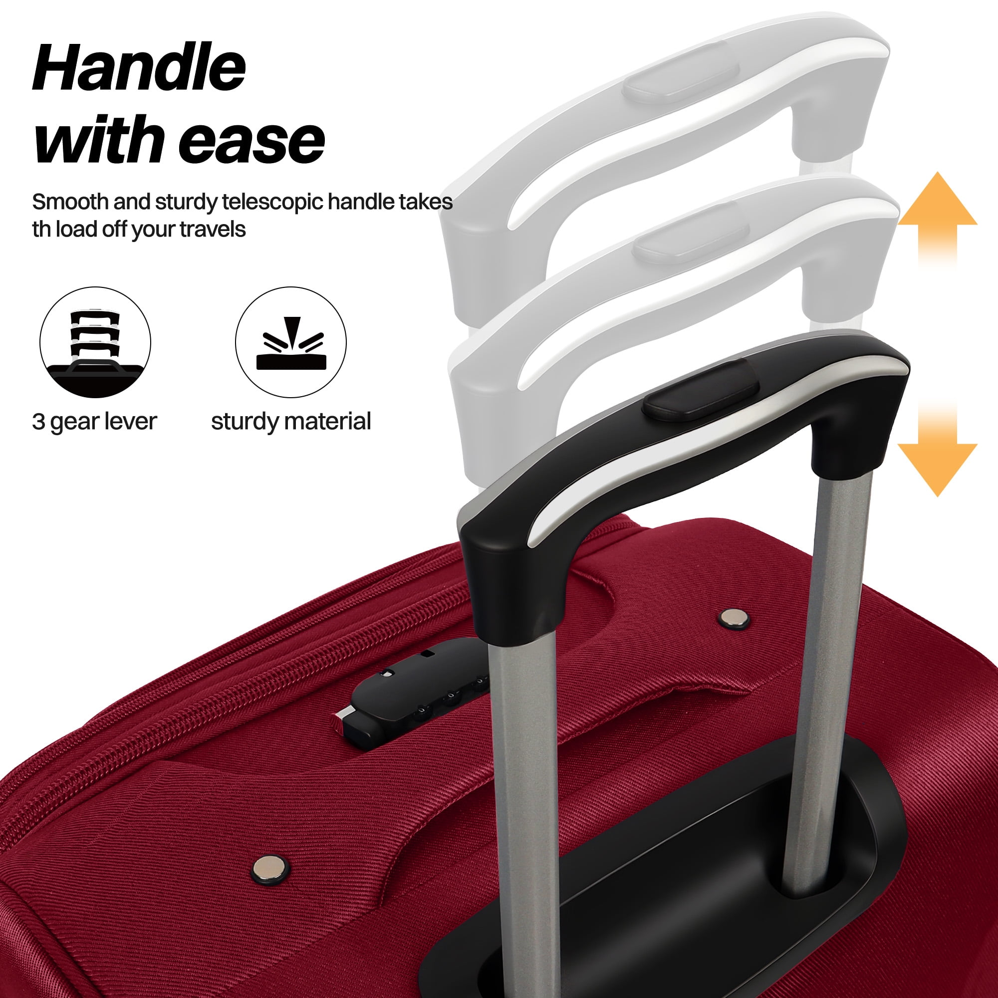 New York Xpress 28" Softside Large Checked Luggage Lightweight Expandable Suitcase with Spinner Wheels, Burgundy/Grey, WD8815