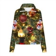 thumbnail image 4 of Craaazy Women's Christmas Print Long Sleeve 1/4 Zipper Fashion Casual Pullover Tops Gifts, 4 of 6