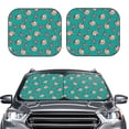 thumbnail image 2 of Goofa Starfish and Shell Pattern 2 Piece Car Windshield Sun Shade Foldable | Front Windshield Shade for Sun, Heat and UV Rays | Sunshade for Car Front Window-, 2 of 7