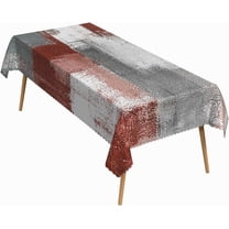 60x84 Inch Oil Painting Rectangle Tablecloth Grunge Abstract Art Dark Red Table Cloth Washable Durable Table Cover for Kitchen Dining Bedroom Studio Party Decor