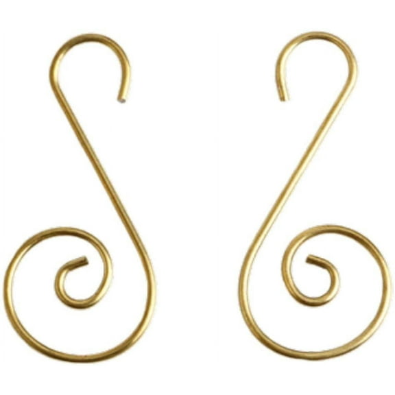 Multifunctional Hook Wreath Hanger 100 Pcs Christmas Ornament Hooks Golden S Shaped Hangers Hooks for Christmas Tree Decoration Decorative Hook Christmas Tree Hook