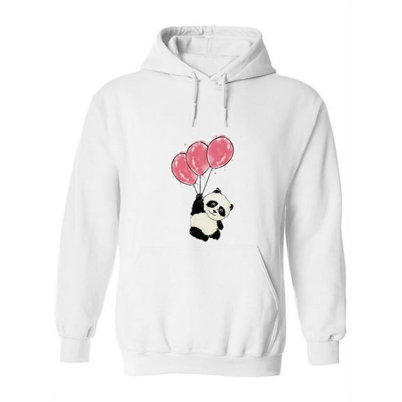 Panda With Balloons Hoodie Women -SPIdeals Designs, Female Medium
