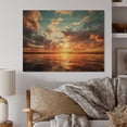 thumbnail image 2 of Designart "Reverie in Blue and Orange Sky Photo" Landscapes Print on Natural Pine Wood, 2 of 5