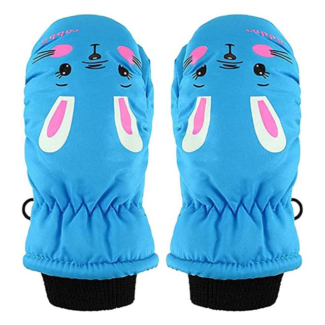 Guantes De Esquí Para Niños Manoplas Guantes De Nieve Impermeables Y A Prueba De Viento Guantes De Manoplas De Conejo De Dibujos Animados Guantes Cálidos De Invierno Yuarrent AP008164-01