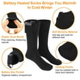iMountek Unisex Electric Heated Socks Battery Powered Winter Warm Socks, Black