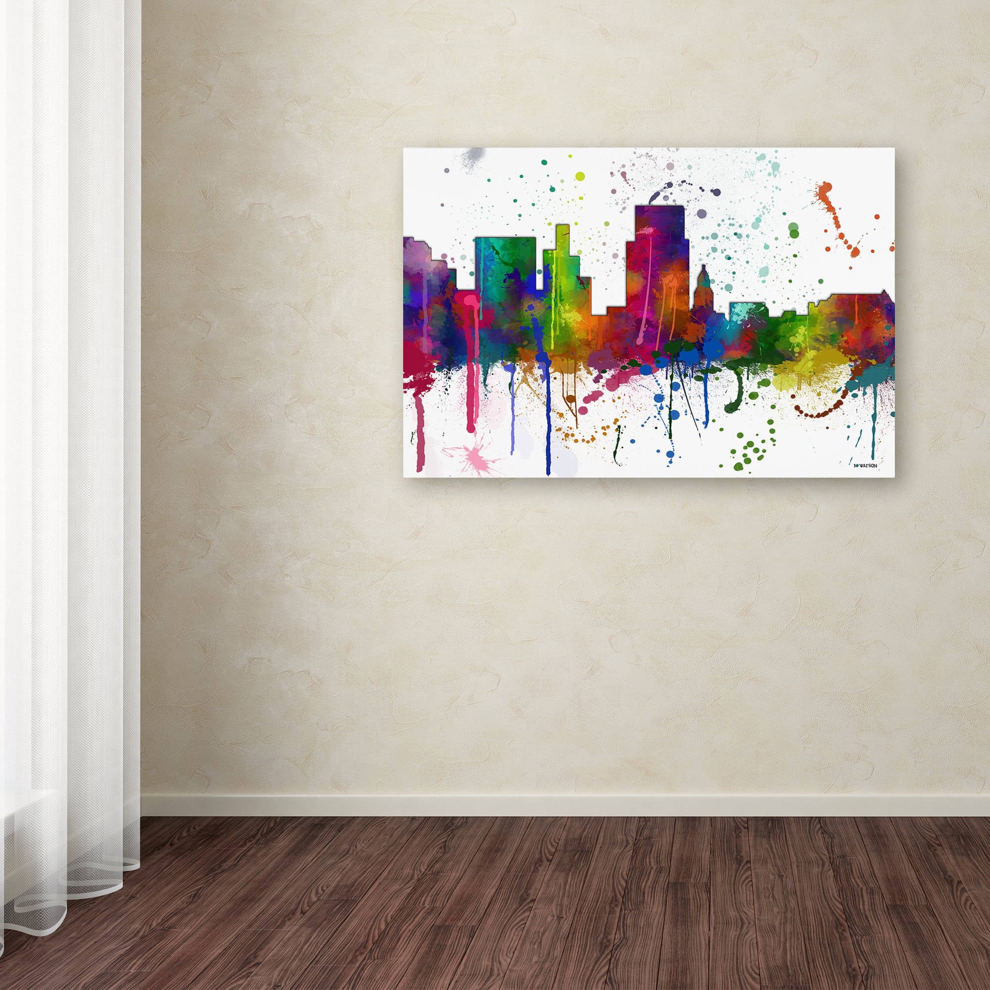 Trademark Fine Art "Boise Idaho Skyline Mclr-1" Canvas Art by Marlene Watson