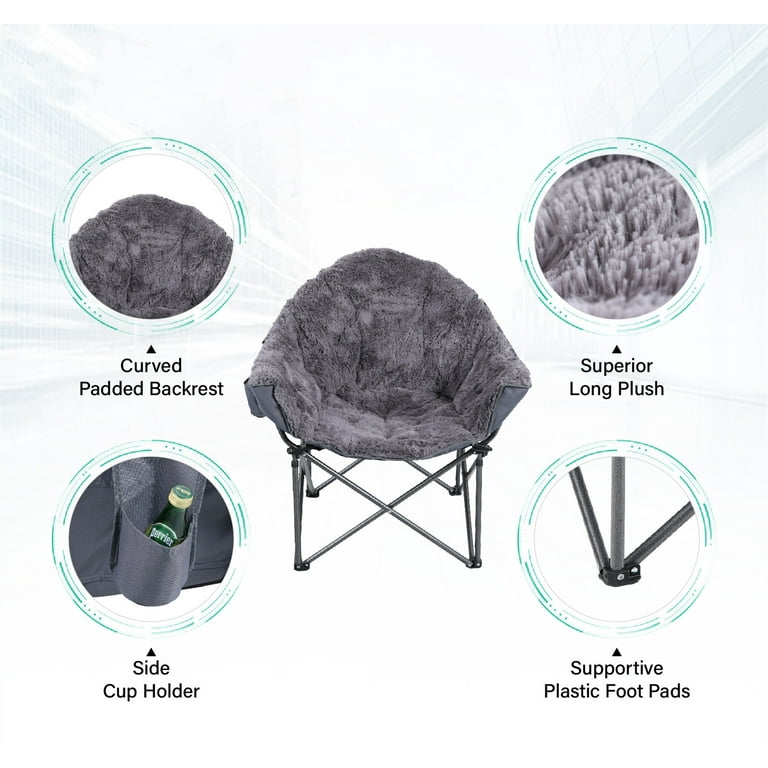 Alpha camp plush moon saucer chair sales