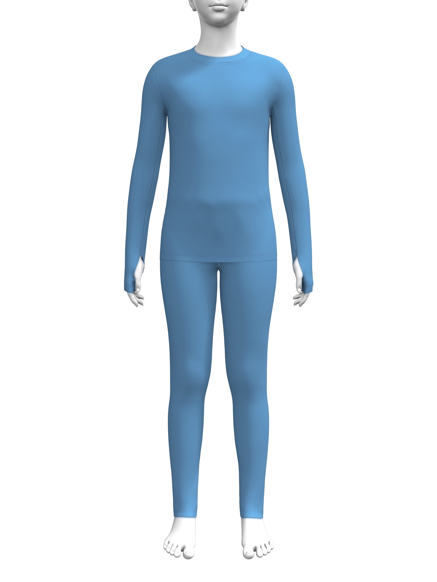 Athletic Works Girls Performance Thermal Base Layer 2PC Set, Sizes XS-XXL