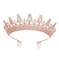 thumbnail image 3 of Corona para mujer, tiara de boda, tocado de novia para quinceañera, tiara para fiesta Estilo D, 3 of 9