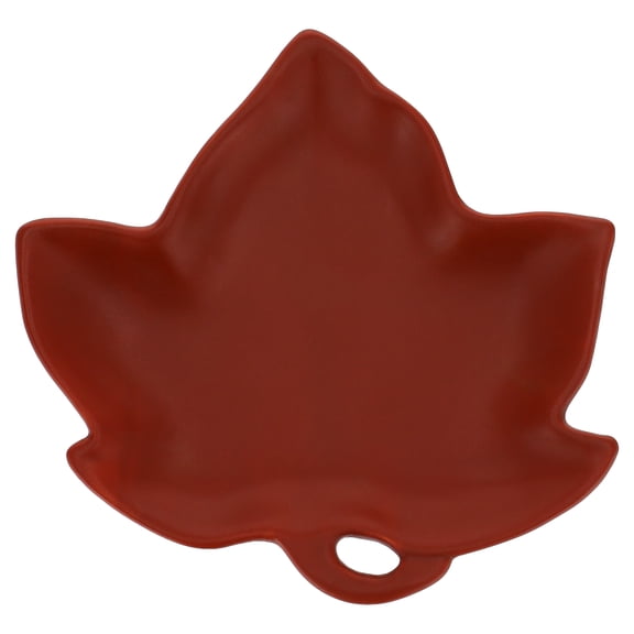 Ceramic Maple Leaf Decorative Tray, Brown, 6", Fall by Way To Celebrate