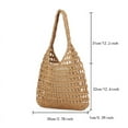 thumbnail image 5 of Yoyauz Women's Grass Woven Beach Bag - Women's Beach Handmade Woven Handbag, Summer Mesh Hollow Shoulder Bag, Suitable for Holidays, 5 of 5