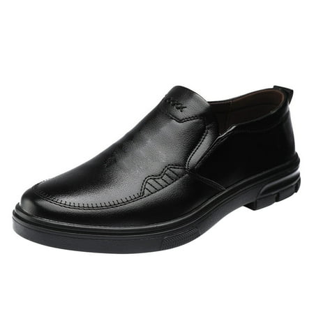 Zshosam Mens Oxfords Lace Up Dress Shoes Wedding Lightweight Leather Shoe Men Business Flats(Black Black)
