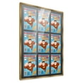 thumbnail image 2 of Comic Book Frame Wall Display with Mat for 9 Current Era Comics Published After 1985 - Bronze Comic Frame for 6.875x10.5 Comics, 2 of 5