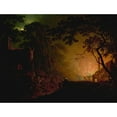 thumbnail image 2 of Joseph Wright of Derby 24x19 Black Ornate Framed Double Matted Museum Art Print Titled: A Cottage on Fire at Night, 2 of 5