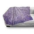 thumbnail image 3 of Mosaic Soft Flannel Fleece Blanket, Abstract Monochromatic Design Pattern of Pixel Inspired Little Squares, Cozy Plush for Indoor and Outdoor Use, 60" x 80", Lavender and Multicolor, by Ambesonne, 3 of 6