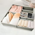 thumbnail image 4 of 6-piece Foldable Drawer Organizer Storage Box Set, Fabric Drawer Bins with Zipper Closure for Closet Shelves & Wardrobe, Space Saving Solution for Bedroom, Closet, and Nursery Organization, 4 of 8