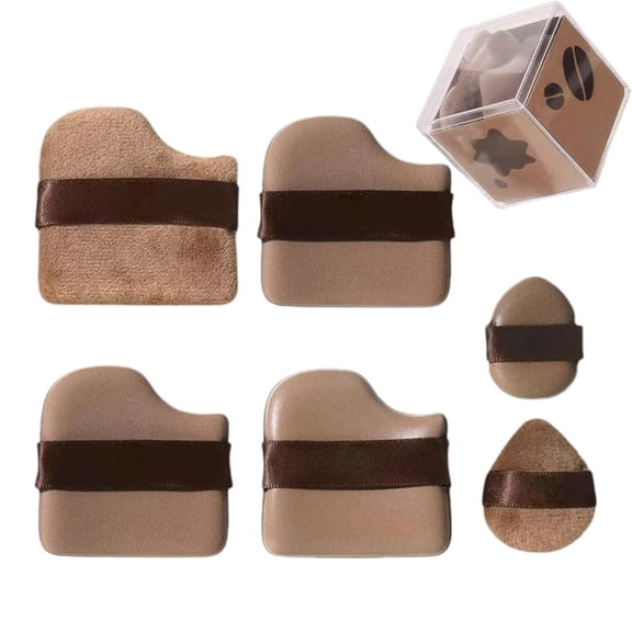 GuoXiaoNiu Makeup Puff, Chocolate Color Quick Makeup Foundation Puff Set, Mini Powder Blusher Puffs Set 1PCS
