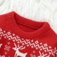 thumbnail image 4 of Winter Baby Boy Girl Christmas Sweaters Clothes Red Reindeer Knitted Newborn Infant Unisex Pullover Toddler Kids Outwear Jumpers, 4 of 6