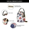 thumbnail image 4 of FORMRS Crossbody Bag for Women Quilted Travel Shoulder Cell Phone Purse with Chain Strap Handbag, Star Spangled Helmets, 4 of 7