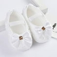 thumbnail image 2 of Xinhuaya Baby Girls Shoes Noble Bow Flower Shallow First Walker Infant Soft Sole Prewalker, 2 of 2