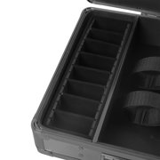 Anqidi Black Barber Tool Travel Case Stylist Hairdressing Toolbox Portable Clipper Trimmer Organizer Suitcase w/Lock