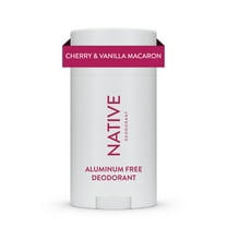 Native Deodorant, Aluminum Free, Cherry & Vanilla Macaron, Deodorant for Women and Men, 2.65 oz