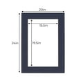 thumbnail image 3 of Navy Blue Acid Free 20x24 Picture Frame Mats with White Core Bevel Cut for 16x20 Pictures - Fits, 3 of 3