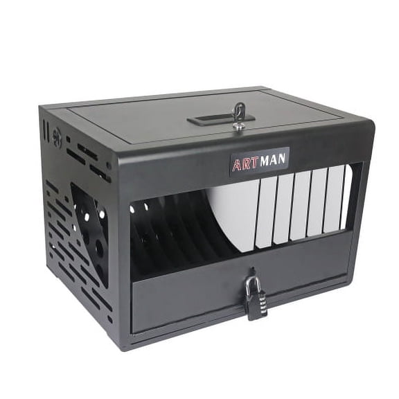 ARTMAN 16-Device  Charging Station,Classroom Locking Tablet Charging Cart with Cable Management and Charger Organizationfor Chromebook Tablet Laptop