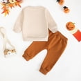 thumbnail image 5 of CAUYDY 6 9 12 18 Months Infant Boys Fall Winter Clothing 2T 3T 4T 5T Baby Long Sleeve Shirt Pants 2Pcs Casual Set Toddler Picture Outfits Beige for Sizes 3-6 Months, 5 of 7