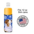 thumbnail image 4 of Carolines Treasures LH9273MUK Australian Shepherd Winter Snowflakes Holiday Ultra Hugger for slim cans Slim Can, 4 of 6