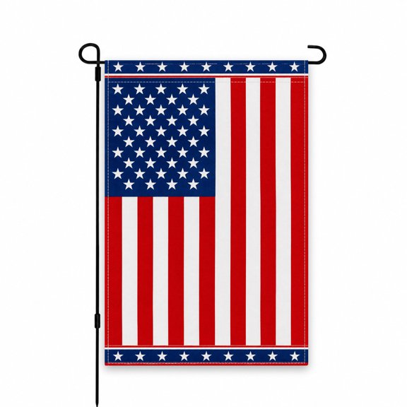 Patriotic American Flag Garden Flag - 12 x 18 Inch Red, White, Blue Yard Flag for Outdoor Decor, Perfect for Patriotic Holidays, Lawn, Porch, Patio Displays