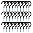 thumbnail image 7 of 30pcs Cup Hooks 1-1/4 Inch Vinyl Coated Screw-in Ceiling Wall Thread Hooks Great for Indoor Outdoor Hanger Black, 7 of 7