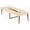 Brown, variant on Fnova 94.48" Conference Table with Cable Grommets, Large Boat-Shaped Meeting Room Table with Sturdy Metal Legs, Multi-Purpose Executive Desk for Office, Boardroom & Collaborative Workspaces