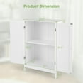 thumbnail image 3 of GLACER Bathroom Floor Cabinet, Wooden Storage Cabinet with Double Doors, Suitable for Bathroom, Living Room, Entryway, 23.5 x 14 x 34 inches (White), 3 of 9
