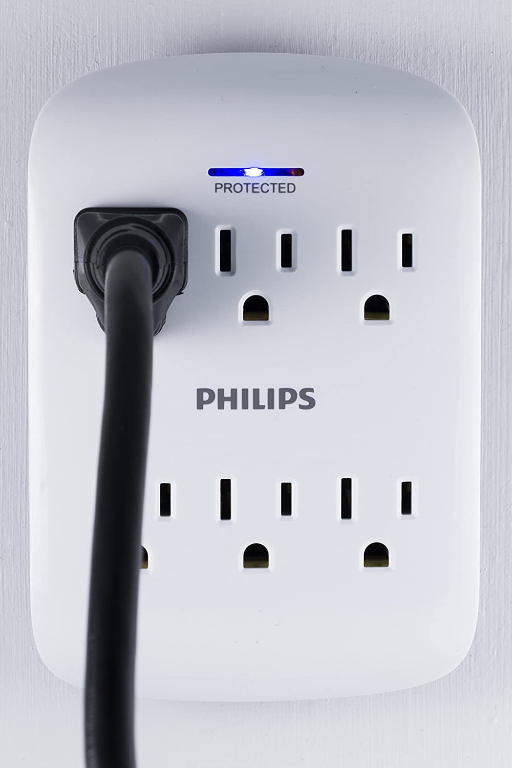 6-Outlet Extender Sur Protector, 2 Pack, Wall Tap, 900 Joules, 3-Prong, Space Saving Design, Protection Indicator LED Light, ETL Listed, White, SPP3466WA/37
