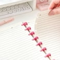thumbnail image 6 of YDYB 80-Sheet Mushroom Clip Notepad, Pastel Colored A5 Loose Leaf Diary for Aesthetic Daily Bullet Journaling and Creative Layout Design, Macaron Pink, 6 of 9