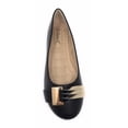 thumbnail image 3 of Victoria K Women's Gold Buckle With Two Tone Straps Ballerina Flats, 3 of 5