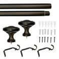 thumbnail image 5 of Lumi 1" Oil Rubbed Bronze Knob Single Curtain Rod, 72-144", 5 of 5