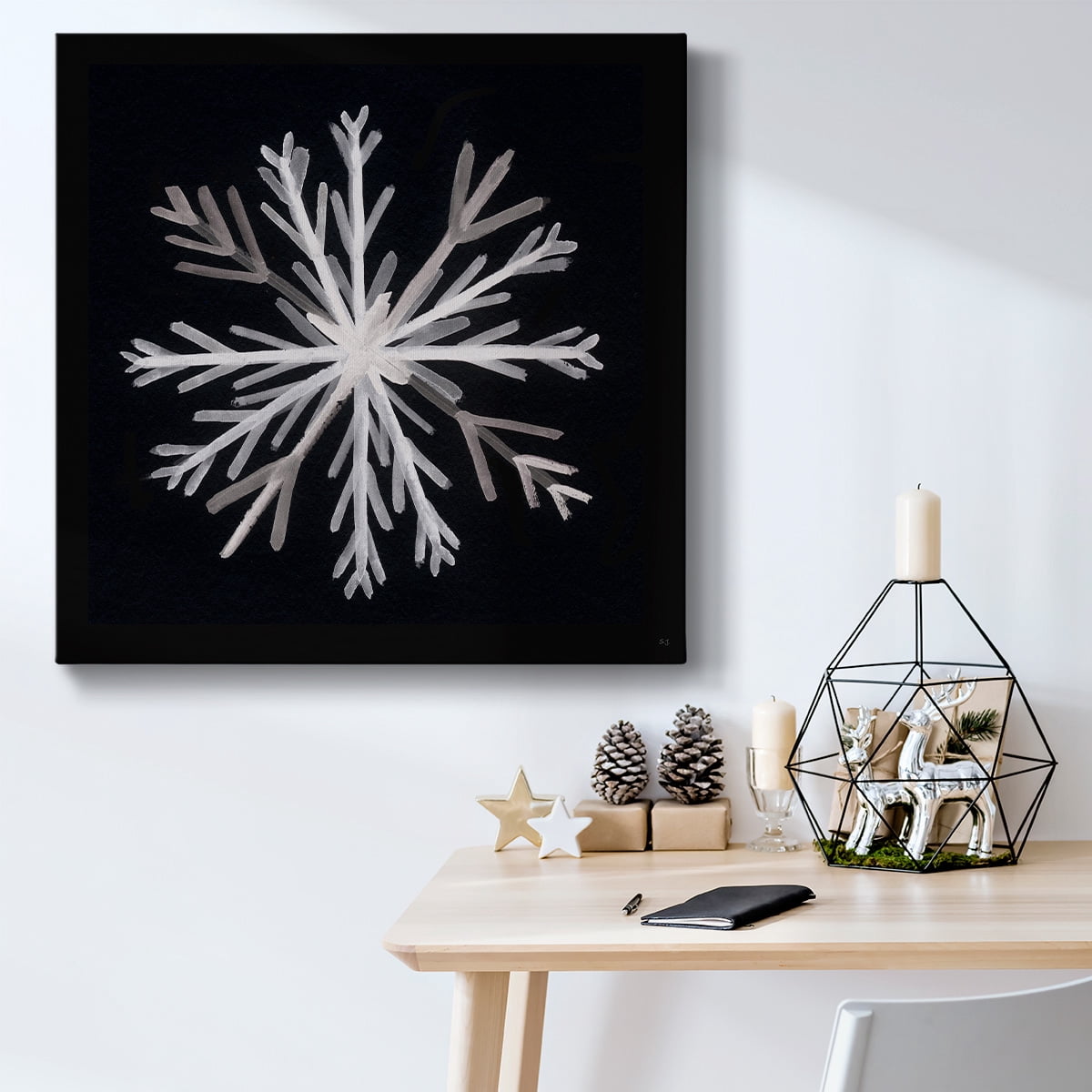 Snowflake I- Gallery Wrapped Canvas