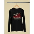 thumbnail image 3 of Country Christmas Plaid Truck Women's Long Sleeve, 3 of 4