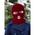 thumbnail image 2 of 3 Holes Ski Mask Full Face Cover Outdoor Balaclava Winter Knitted Neck Gaiter for Halloween Sports Cycling, 2 of 13