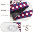 thumbnail image 6 of 3'x5' Area Rugs, 4th of July Red Blue Indoor Outdoor Area Rug for Living Room Bedroom, Plaid Daisy Welcome Washable Bathroom Rugs Kitchen Floor Carpet Mats Home Decor Aesthetic, 6 of 8